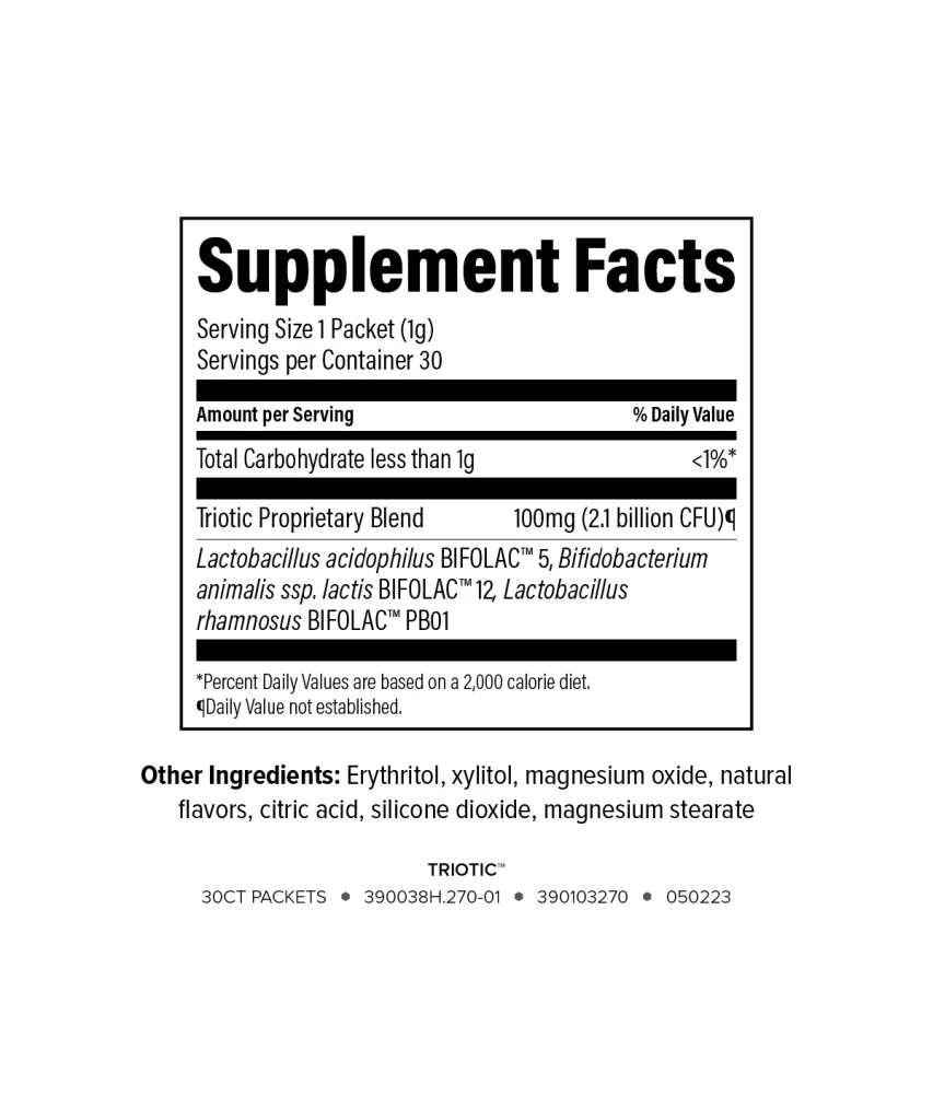 triotic ingredient list